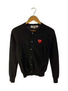 PLAY COMME des GARCONS◆カーディガン(厚手)/M/ウール/BLK/無地