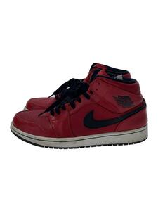 NIKE◆AIR JORDAN 1 MID/エアジョーダンミッド/レッド/554724-602/27.5cm/RED