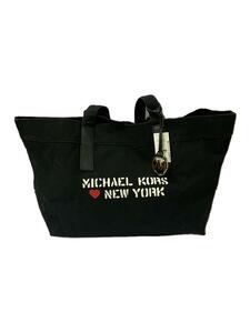 MICHAEL KORS◆トートバッグ/キャンバス/BLK/35T7MT2T6C/角擦れ有