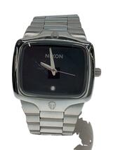 NIXON◆クォーツ腕時計/アナログ/ステンレス/BLK/SLV_画像1