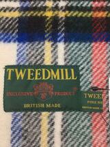 TWEED MILL◆マフラー/ウール/WHT/チェック/レディース/6900_画像2