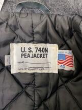 Schott◆Pコート/40/ウール/GRY/U.S.74ON/PEAJACKET/USA_画像3