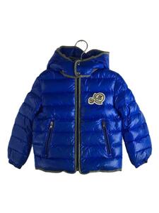 MONCLER* jacket /116cm/ nylon /BLU/ plain / hem dirt, just a little hole have 