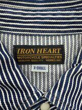 IRON HEART◆ヒッコリーウエスタンシャツ/XS/コットン/ストライプ_画像3