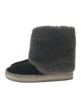 UGG australia◆キッズ靴/22cm/ブーツ/ポリエステル/グレー_画像1