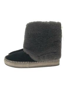 UGG australia◆キッズ靴/22cm/ブーツ/ポリエステル/グレー