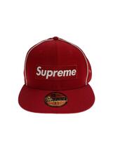 Supreme◆17SS/Box Logo Piping Cap/7 3/8/ウール/RED/無地/メンズ_画像1