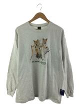 SEQUENCE◆長袖Tシャツ/XL/コットン/GRY/プリント_画像1