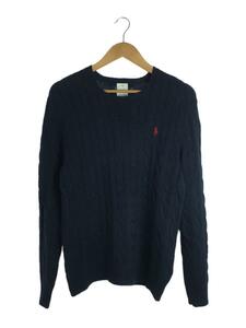 POLO RALPH LAUREN◆ケーブルニット/セーター(薄手)/S/コットン/NVY