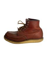 RED WING◆レースアップブーツ・6インチクラシックモックトゥ/27cm/赤/レザー/オロ・ラセット・レザー/ブーツ_画像1