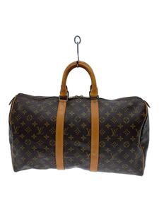 LOUIS VUITTON◆キーポル45_モノグラム・キャンバス_BRW/PVC/BRW