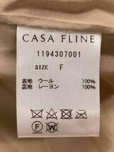 CASA FLINE◆ジャケット/FREE/ウール/BEG/無地/1194307001_画像4