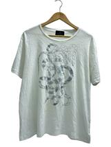 LANVIN COLLECTION◆Tシャツ/プリント/半袖/スネーク/-/コットン/WHT_画像1