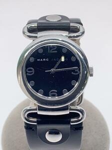 MARC BY MARC JACOBS◆クォーツ腕時計/アナログ/レザー/BLK/BLK/SS/MBM1123