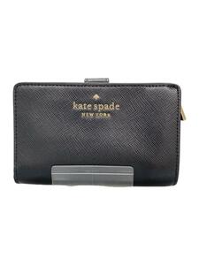 kate spade new york◆2つ折り財布/レザー/BLK/レディース/WLR00128