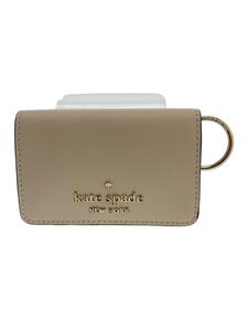 kate spade new york◆キーケース/フェイクレザー/BEG/無地/レディース/WLR00371