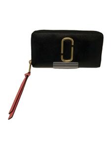 MARC JACOBS◆MARC JACOBS マークジェイコブス/長財布/PVC/BLK/レディース/黒ピンク