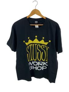 STUSSY◆Tシャツ/L/コットン/ブラック/黒/プリント/3903765/OUR LEGACY KING/半袖