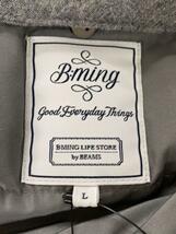 B:MING LIFE STORE by BEAMS◆ビーミングライフストアバイビームス/ロングダウンジャケット/L/ウール/グレー_画像3