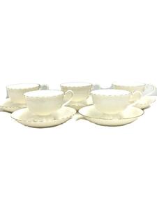 Noritake◆カップ&ソーサー/5客WHT/50年代/RC表記/月桂樹/ゴールドライン/オールド