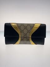 GUCCI◆長財布/レザー/BLK/レディース/410100_画像1