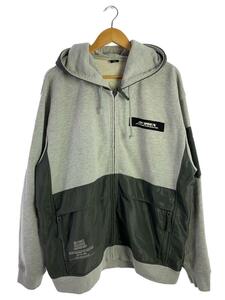 AVIREX◆WR COMBINATION ZIP PARKA/ジップパーカー/2L/コットン/GRY/無地/6113285