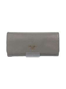 PRADA◆長財布/-/GRY/レディース