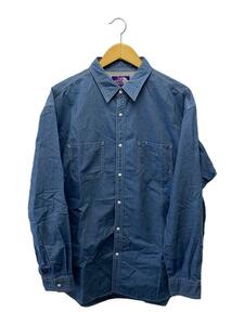 THE NORTH FACE PURPLE LABEL◆INDIGO DUNGAREE SHIRT_インディゴダンガリーシャツ/XL/コットン/インディゴ