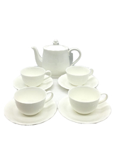 Noritake◆カップ&ソーサー/5点セット/白/ノリタケ 千趣会セット/ティーセット_画像1