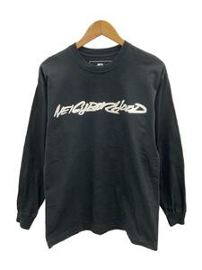 NEIGHBORHOOD◆21AW/FL/C-CREW.LS 212PCFTN-CSM01/S/コットン/BLK/プリント