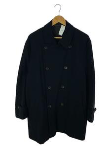 COMME des GARCONS HOMME PLUS◆1994AW/縮絨/裁ち切り/コート/M/ウール/BLK/無地/PC-040070