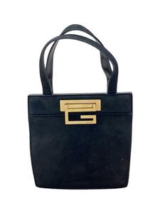 GUCCI◆ハンドバッグ/スウェード/BLK/無地/007 2046 0284