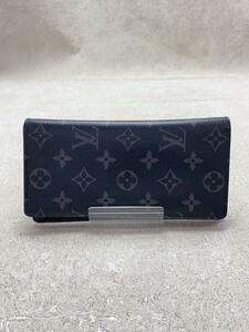 LOUIS VUITTON◆ポルト・フォイユ・ブラザ_モノグラム・エクリプス_BRW/PVC/BLK/メンズ