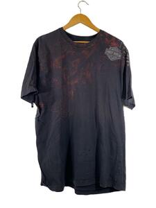 HARLEY DAVIDSON◆Tシャツ/XL/コットン/BLK/総柄