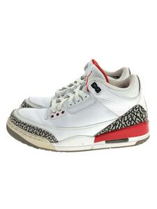 NIKE◆AIR JORDAN 3 RETRO/エアジョーダンレトロ/ホワイト/136064-116/25cm/WHT