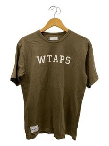 WTAPS◆21SS/COLLEGE SS TEE/-/コットン/KHK/プリント/211ATDT-CSM20