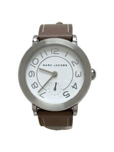 MARC BY MARC JACOBS◆クォーツ腕時計/アナログ/レザー/WHT/BEG/251607