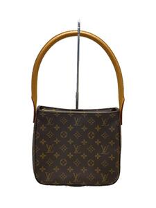 LOUIS VUITTON◆ルーピングMM_モノグラム・キャンバス_BRW/PVC/BRW