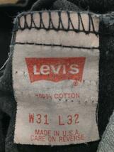 Levi’s◆90s～/505/後染/ボタン裏532/ストレートパンツ/31/デニム/BLK/505-0260_画像5