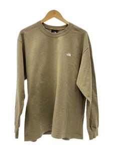 THE NORTH FACE◆長袖Tシャツ/XL/コットン/BRW/無地/NT82135