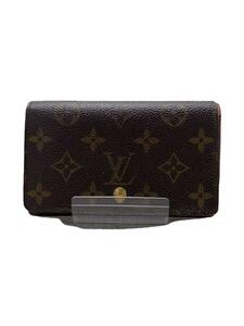 LOUIS VUITTON◆ポルト・モネ・ビエ・トレゾール_モノグラム・キャンバス_BRW/PVC/ブラウン/茶色/メンズ