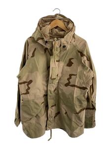 US.ARMY◆ジップパーカー/L/コットン/KHK/総柄/SP0100-05-0-4062