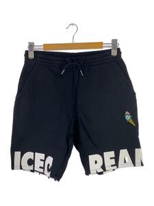 ICE CREAM◆Edge Shorts/スウェットショーツ/ショートパンツ/M/コットン/ブラック/421-2107