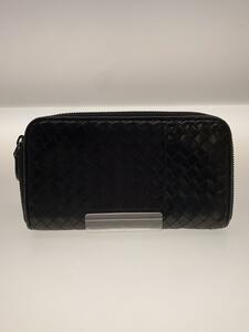 BOTTEGA VENETA◆長財布/レザー/BLK/無地/メンズ/B014650231