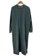 MAISON EUREKA◆Giza Cotton Maxi L/S One-Piece/長袖ワンピース/-/コットン/GRY_画像1