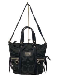 COACH◆トートバッグ_シグネチャー_総柄/-/BLK/総柄