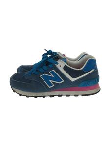 NEW BALANCE◆ニューバランス/WL574/23.5cm/BLU/スウェード