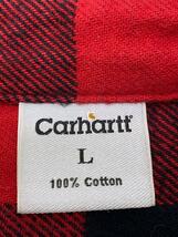 Carhartt◆ネルシャツ/L/コットン/RED/チェック/05155-2009_画像3