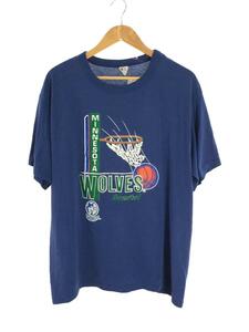 Champion◆80s/トリコタグ/後期/MINESOTA TIMBER WOLVES/Tシャツ/XL/コットン/NVY