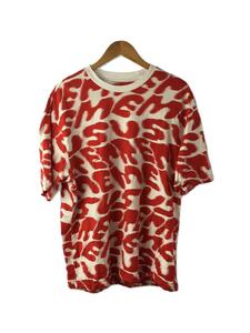 Supreme◆23SS/Stacked Intarsia S/S Top/Tシャツ/L/コットン/RED/総柄